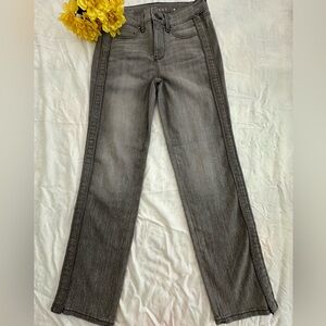 WHBM NWOT “The Straight” Grey Jeans Beaded Down the sides. Perfect condition 🤗